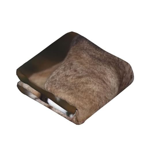 Couverture polaire douce flanelle Canada Lynx lavable pour lit
