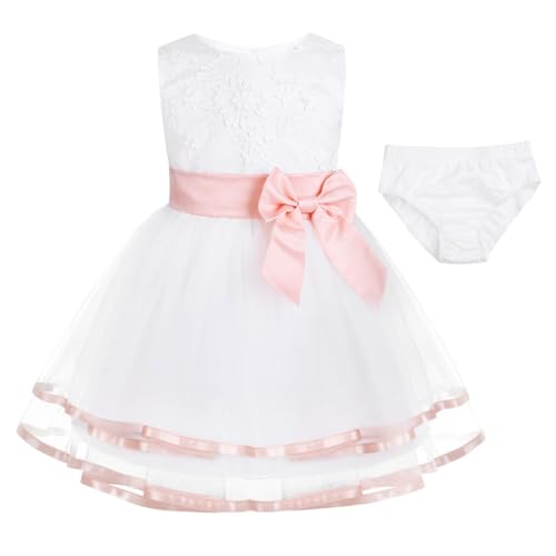 iixpin Babybekleidung Baby Mädchen Prinzessin Hochzeit Taufe Kleid Tüll...