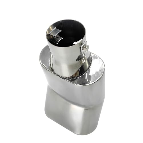 Silenciador escape cuadrado universal de acero inoxidable con salida rectangular 4