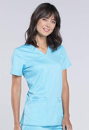 Image of Cherokee Medical Women's Scrub Top V-Neck Modern Classic Fit with 3 Pockets, Ultra Soft and 2-Way Stretch Fabric - WW620