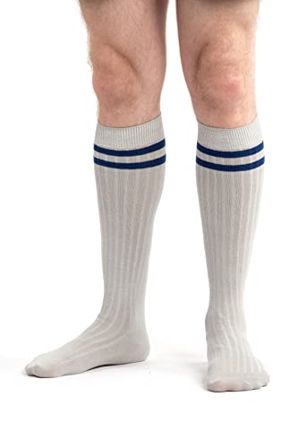 Serici 4 X Mens Knee High Cotton Striped Socks | Over The Calf Socks | Dress Socks | Size 9-11 #TOP7
