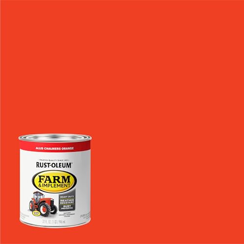 Image of Rust-Oleum 280156-2PK Farm & Implement Enamel Paint, Quart, Allis Chalmers Orange, (Pack of 2)
