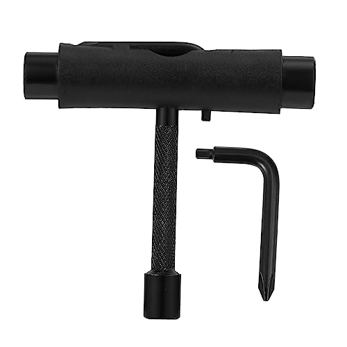 ifundom Skateboard T Tool Screwdriver for Long Board Maintenance Durable Black Accessory for Adjusting and Fixing Standard Skateboards Present for Skateboarding Enthusiasts