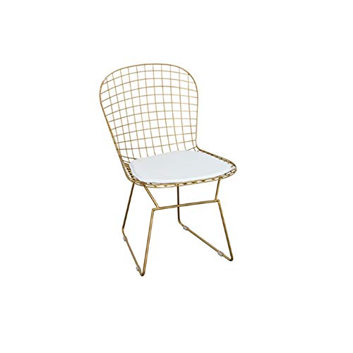 DENGSHENG SHOPS Openwork Wire Dressing Room Dining Room Multifunctional Chair