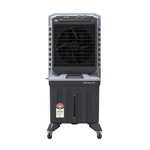 Image of Kenstar AirCruzer 125L Desert Air Cooler|125L Tank|Honeycomb Cooling Pads|60 ft Air Throw|3-Speed Control |Water Level Indicator|5 Star BEE Rated|5-Year Warranty on Motor&Pump|Light Grey & Light Dark