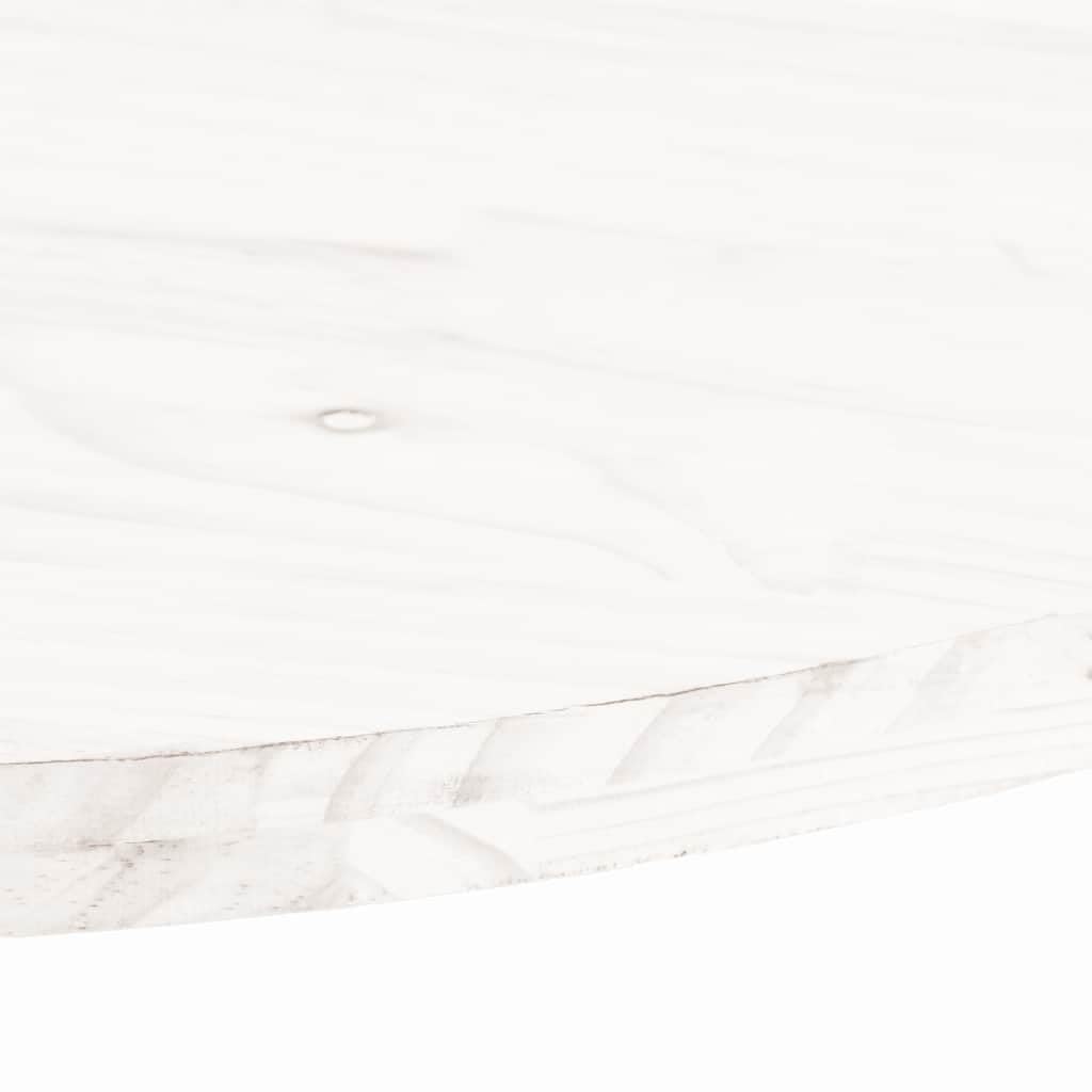 Tischplatte Weiß Massivholz Kiefer 110x55x2,5 cm Oval Ersatzplatte für Möbel DIY Küche Büro Wohnraum Stabil und vielseitig nutzbar zum Renovieren und Bauen