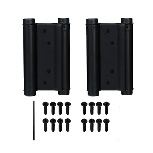 Bohaner 2X 4'' Double Action Spring Hinges 304 Stainless Steel Dual Swinging Door Hinges Loaded Spring Loaded Door Swing Hinge Stainless Steel Self-Closing for Cafe Saloon Door