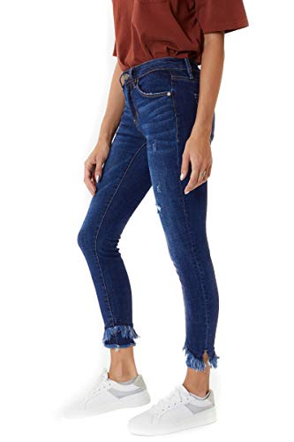 Kan Can Women's Mid Rise Ankle Skinny Jeans D 3/253