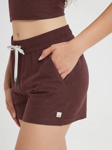 ODODOS Women's Relaxed-Fit Shorts Ultra Soft Stratum Tech Mid Rise Shorts with Pocket 3.5" Inseam-Moisture Wicking UPF 50+3