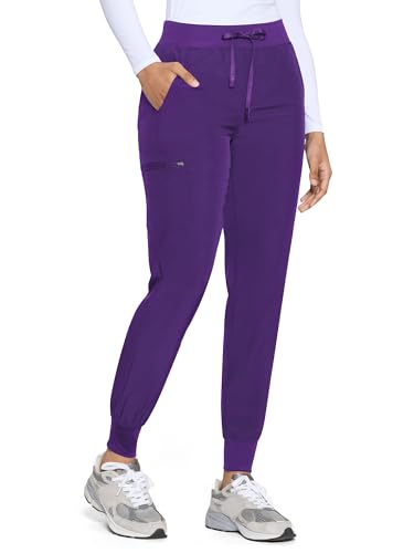 Image of COZYFIT Womens Scrub Pants - Soft Stretch Yoga Style with 5 Pockets, Slim Fit Jogger Scrubs Pants for Women