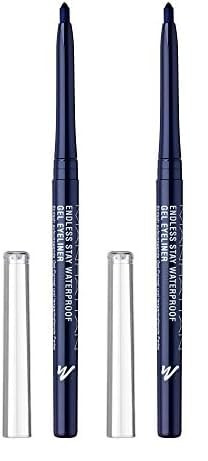 Manhattan Endless Stay Waterproof Gel Eyeliner - Ciemnoniebieski zakręcany eyeliner w żelu bez temperowania - Color Deep Ocean 003-1 x 2,6g (Packung mit 2)