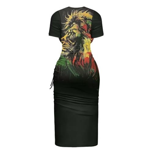 Image of Short Sleeve Dress for Women,Sexy Bodycon Dress,Plus Size Slit Dress,String Design s-4xl