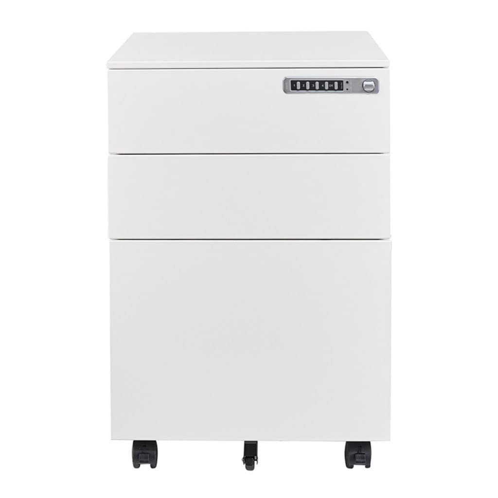 Aioneer 3 Layer D Steel File Cabinet With Mobile Locker And Password Lock Strong Bearing Capacity Under Table Storage