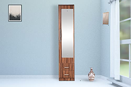 VIVDeal Glassy Rolex Single Mirror Wardrobe with Drawers The Wardrobe Unit Includes a Clever?Storage System with a Hangar Console for Effective Storage Possibilities., 21 × 12 × 78 in (C123456)-image-42