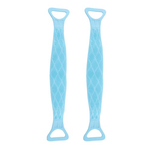 HEALLILY 2 Pcs Esfoliante de Volta de Silicone Esfoliante Corpo Longo para TrÃ¡s Massagem Escova Toa