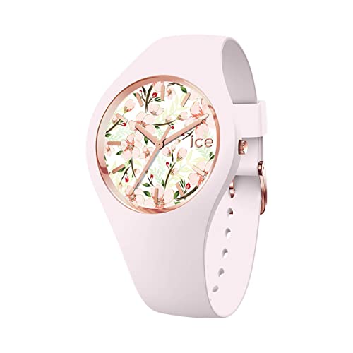 ICE-WATCH - ICE Flower Heaven Sage - Montre Rose pour Femme avec Bracelet en Silicone - 020513 (Small)