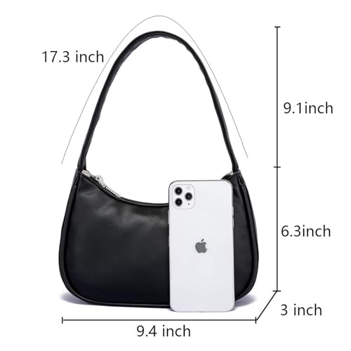 Shoulder Bags for Women Small White Purse Y2K Handbag Crocodile Pattern Clutch 90s Purses - Image 6