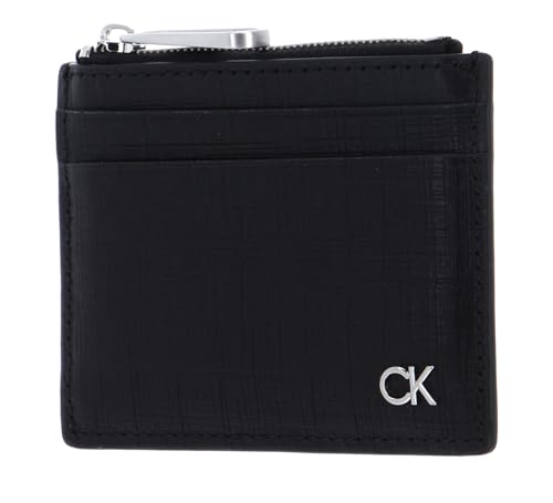 CK Must Check Cardholder zip porte-cartes haut de gamme au motif noir géométrique
