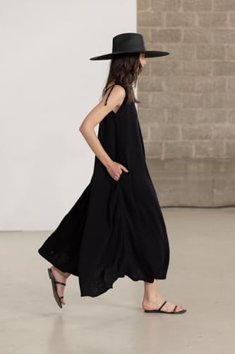 Gottex Beach Life 100% Cotton Sleeveless Maxi Tie Dress Swimsuit Coverup for Women, One Size Fits Most - Elegant Beachwear3