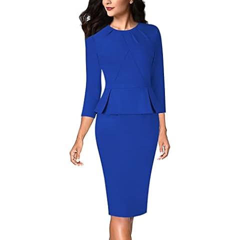 VFSHOW Royal Blue Peplum Dress Cover