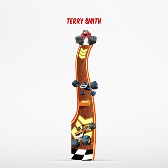 Miniatura 2 de Oliver's Labels Tabla de crecimiento para niños - Bonita calcomanía de pared personalizada - Regla para tamaño infantil - Calcomanía de medición de