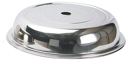 Image of KMW Stainless Steel Plate Cover with Dome Lid, 27 cm, Silver - Durable and Elegant Plate Protector for Food Storage, Keeps Dishes Warm, Ideal for Home & Restaurant Use