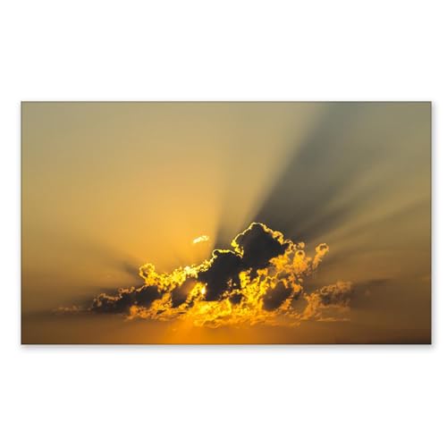 Impression sur toile oeuvre moderne de forêt et coucher de soleil