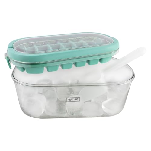 Nerthus FIH 1525 cubitera con asas bandeja 28 cubitos y pala fácil desmoldar ideal para bebidas y fiestas