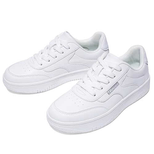 Women's Vegan Leather Low Top Lace Up Non Slip Walking Running Sneakers Skateboard Tennis Shoes Comfortable Casual Athletic Versatile Fashion Sneakers2