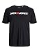 Produktbild JACK & JONES Herren Rundhals T-Shirt JJECORP Logo - Slim Fit Plussize XXL-8XL, Größe:6XL, Farbe:Black 12184987