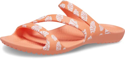 Crocs Mujer Kadee II Graphic Sandal W Sandalia, Papaya/Multi, 41/42 EU