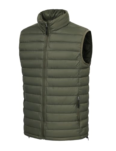 Men's Lightweight Packable Puffer Vest for Outdoor Activities