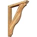 Ekena Millwork BKT0402X24X32FST06RWR Funston Slat Rough Sawn Bracket w/Offset Brace, Western Red Cedar