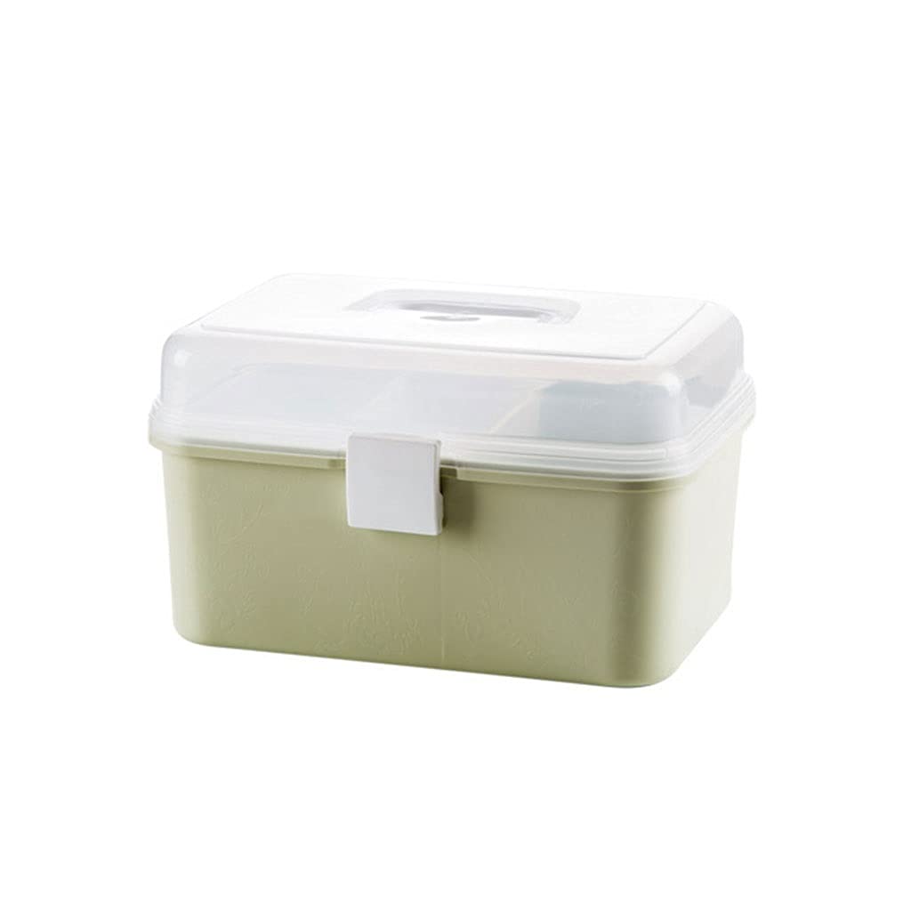 Kit di Pronto Soccorso Cassetta a Doppio Strato Scatola plastica Maniglia Portatile for Uso Domestico immagazzinamento Medica da 9,84 Pollici,Kit di Pronto Soccorso(A)