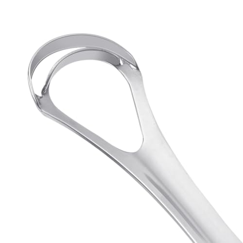 G.CATACC Raspador de lengua de metal para adultos y niños, limpiador de lengua de acero inoxidable para el cuidado bucal, reduce el mal aliento