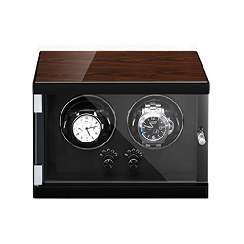 Caja de reloj Caja de joyería de cubierta transparente, cuadro de almacenamiento de relojes mecánico único Mostrar el reloj, puede ser utilizado como regalo ( tamaño : Store two watches+black lining ) Cover