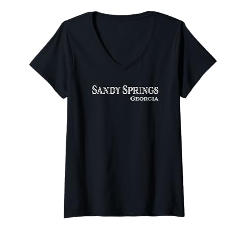 Womens Retro Sandy Springs Colorado V-Neck T-Shirt