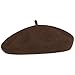 Price comparison product image Barascon Beret with Cashmere and Lining for Ladies/Men - Made in Europe - Diameter About 26 cm, Beret Made of Wool and Viscose - French Basque with Lining Plate for Summer/Winter Brown 55 cm