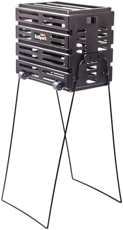 Tourna Ballport Deluxe Tennis Ball Hopper with Wheels - Holds 80 Balls
