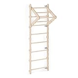 MAMOI® Sprossenwand für Kinder | Indoor Klettergerüst | Sprossenwand Kinderzimmer | Turnwand aus natürlichem Holz (XXL/XL/L) | Kinder Klettergerüst Indoor | CE | 100% ECO | Made in EU