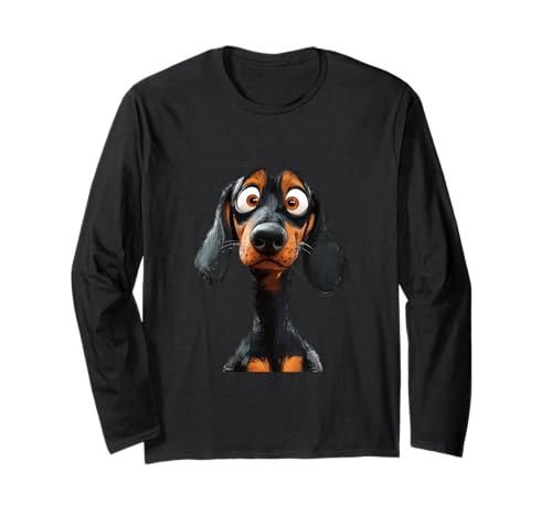 funny dog design for animal fans and dog lovers Manga Larga