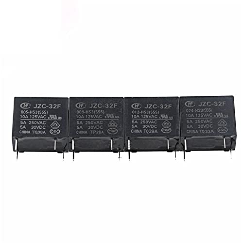 Relés de potencia JZC-32F para reparar placas de circuito quemadas de 5A 4 pines