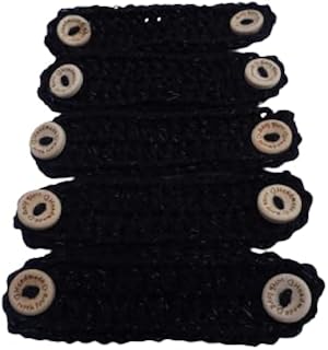 Set of 5 handmade ear savers, Crochet Ear Savers, Face Mask Extender, Face Mask Adapter, Mask straps with Buttons, crochet mask straps