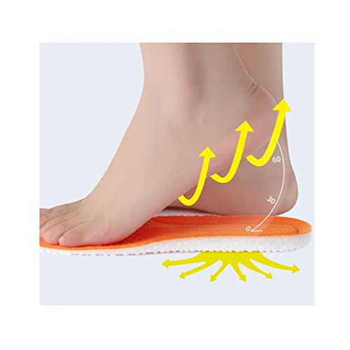 Image of Shock Absorption Insoles, Breathable Shoe Inserts, Arch Support Shoe Insoles, Elastic Insole, Heel Cushioning, for Women Men (41-42, ORANGE)