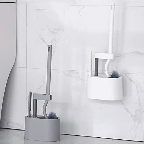 Brosse et support de toilette mural CFWSHJ avec manche long pour salle de bain - 6