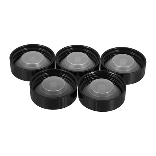 Healvian Tapones de Rosca para Botellas de Vidrio 5 Unidades, Tapas Redondas de Baquelita para Líquidos como Aceites Esenciales, Compatibles Botellas Growler y Frascos de Cristal
