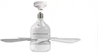 Ventilador de Teto Modelo Luxo com Lâmpada e Controle Remoto, 5 Pás