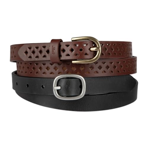Levi's Women's 2-Pack Leather Set – Classic Fashion Belts for Jeans, Dresses & Everyday Wear