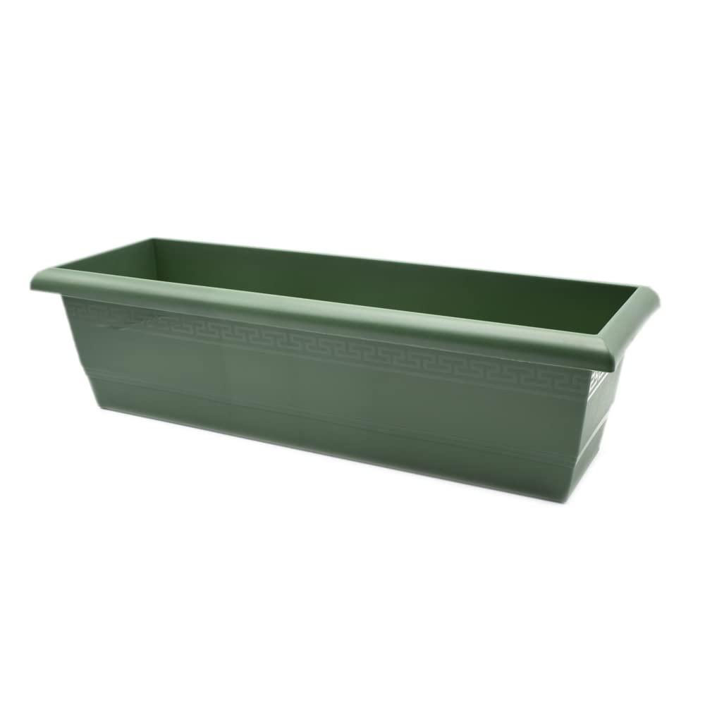 CABLEPELADO Jardinera plástico, Jardinera para balcón, Macetero Rectangular, Maceta Rectangular, Apto balcón, jardín, Patio, Interior o Exterior, 60 cm Ancho x 16.5 cm Altura, Plástico, Verde