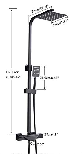 Douche de baignoire thermostatique noire pour une salle de bain moderne et relaxante